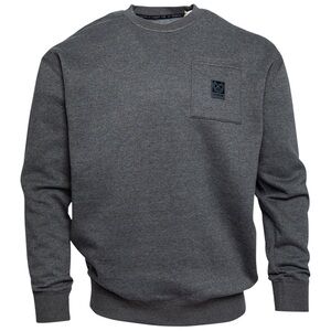 Dixxon Flannel Co. Pocket Crewneck Fleece Sweatshirt Mens XXL Heathered Charcoal